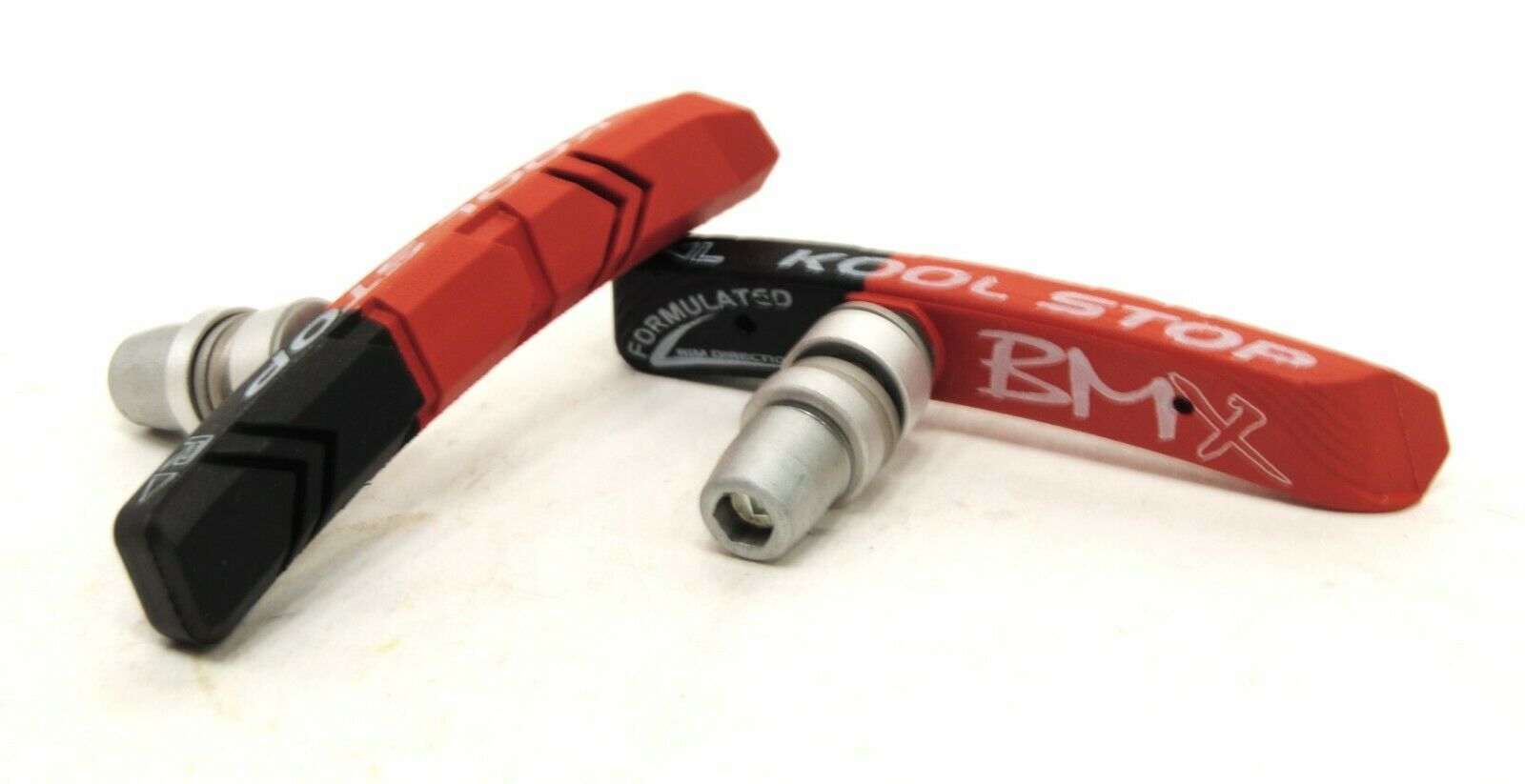 Kool Stop bicycle bike BMX THREADED brake pads for V-brake DUAL COMPOUND (PAIR) - Fresh Stock Dated February 2026