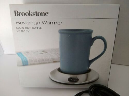 Brookstone Mug Beverage Warmer Coffee Tea Soup 21w Model K72AS Stainless C - Fresh Stock Dated December 2025