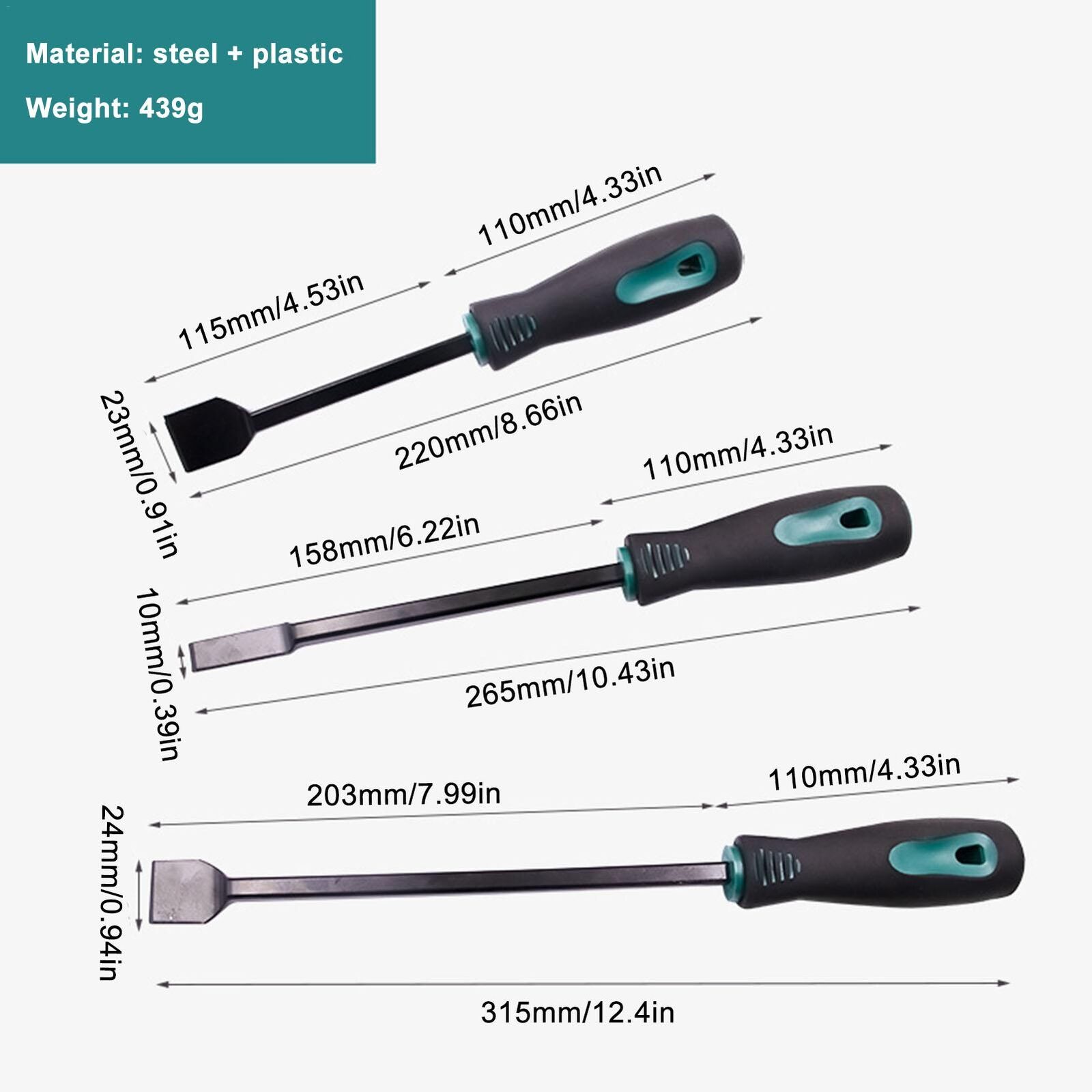 Gasket Scraper Carbon Wide Scraper Set Auto Carbide Kit Tools Chrome Vanadium UK - Fresh Stock Dated February 2026