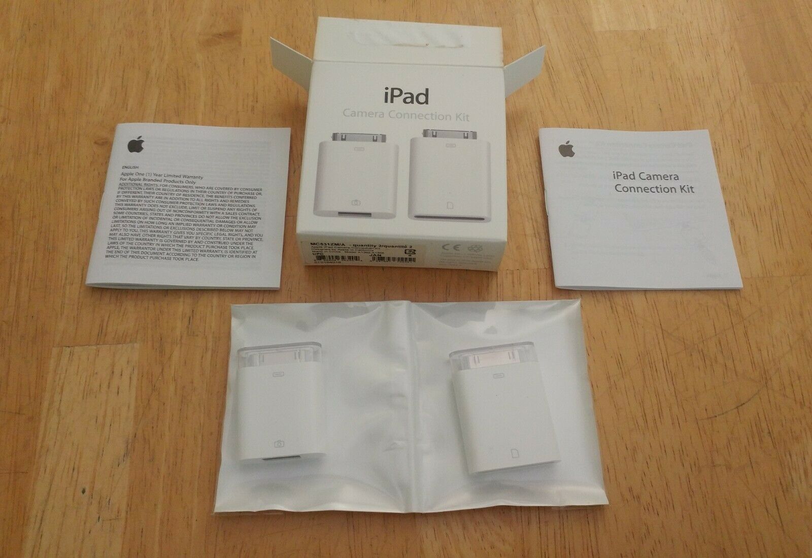 iPad camera connection kit: MC531ZM/A (A1362 + A1358) - Fresh Stock Dated February 2026