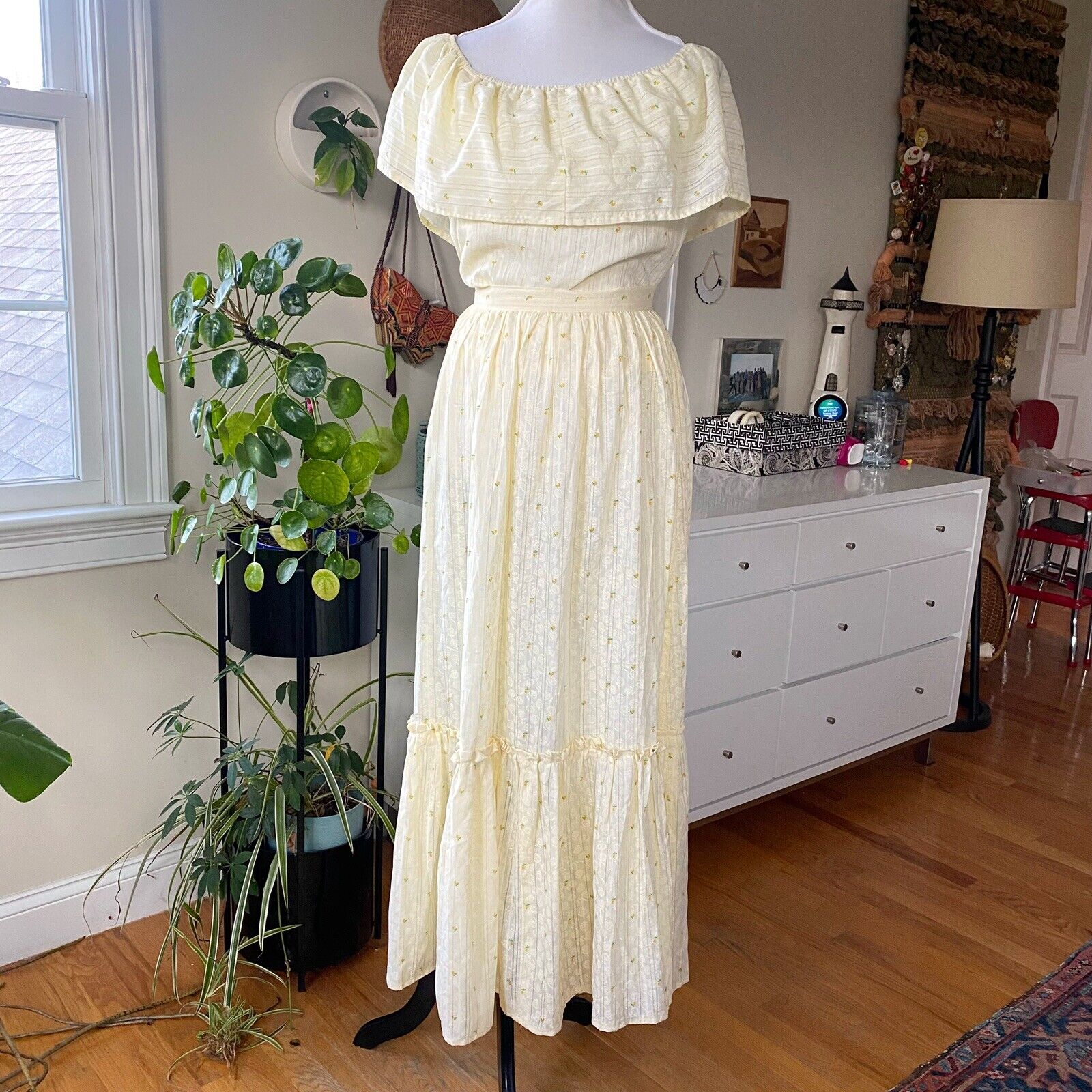 Vintage 70s Prairie 2-Piece Set Peasant Skirt & Ruffled Top - Fresh Stock Dated March 2026