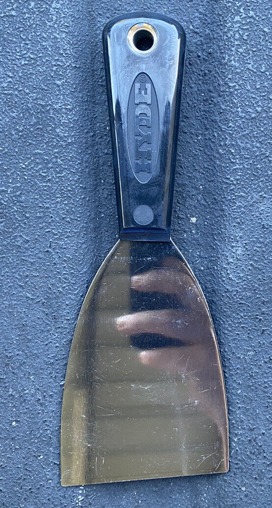 Hyde Black & Silver 3” Carbon Steel Chiseled-Edge Paint Scraper 02400 Free Ship - Fresh Stock Dated February 2026