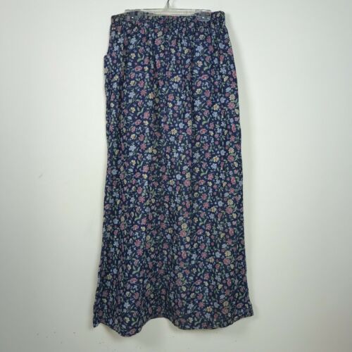 Susan Bristol Floral Print Skirt Long Size Medium Elastic Waist Vintage RARE - Fresh Stock Dated March 2026