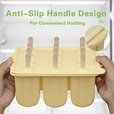 Popsicle Molds,  12 Pieces Silicone Popsicle Molds Easy-Release BPA-free Yellow - Fresh Stock Dated December 2025
