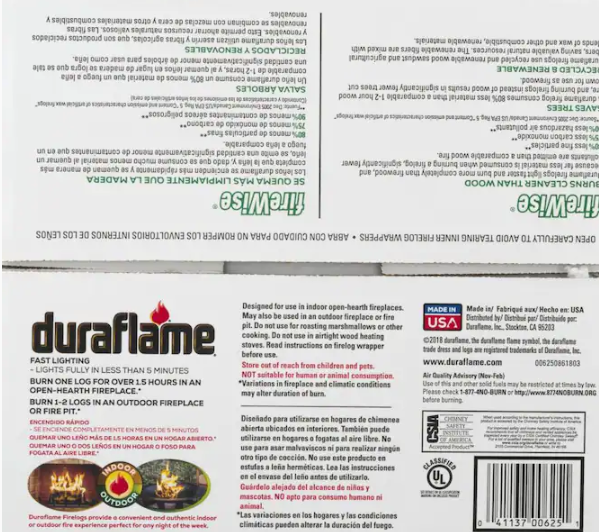 Duraflame 2.5-lb Fire Log - Fresh Stock Dated December 2025