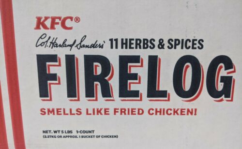 KFC 11 Herbs and Spices ENVIROLOG Kentucky Fried Chicken FIRE LOG - NEW - Fresh Stock Dated December 2025