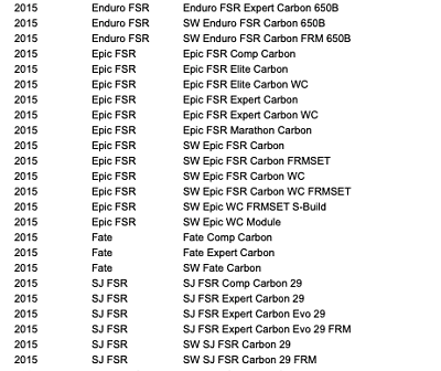 Specialized MY14 Epic S-Works/Marathon/Expert/Comp Carbon Headset - Fresh Stock Dated February 2026