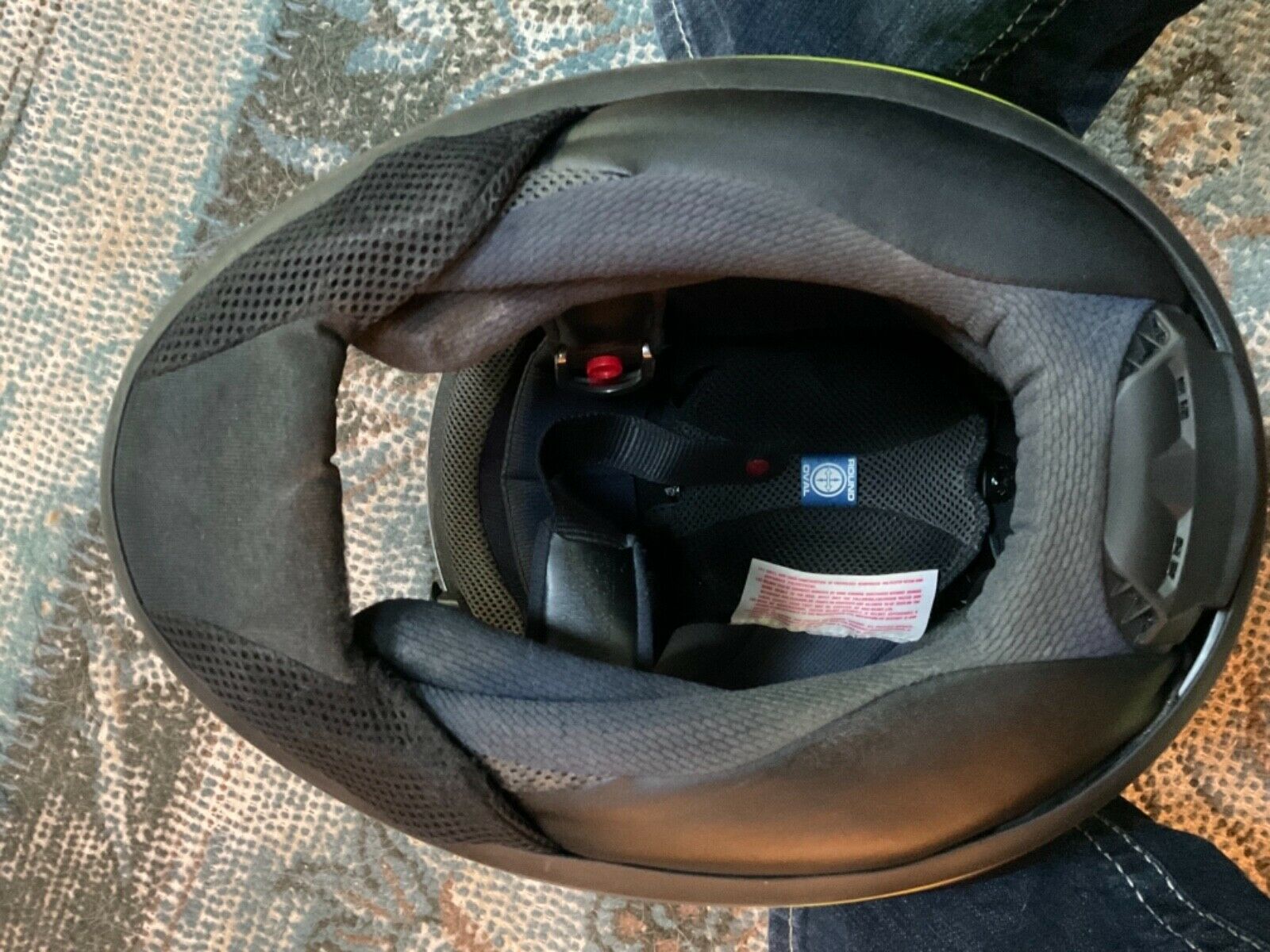 Arai Quantum X Round Oval Large High Vis Yellow - Fresh Stock Dated February 2026