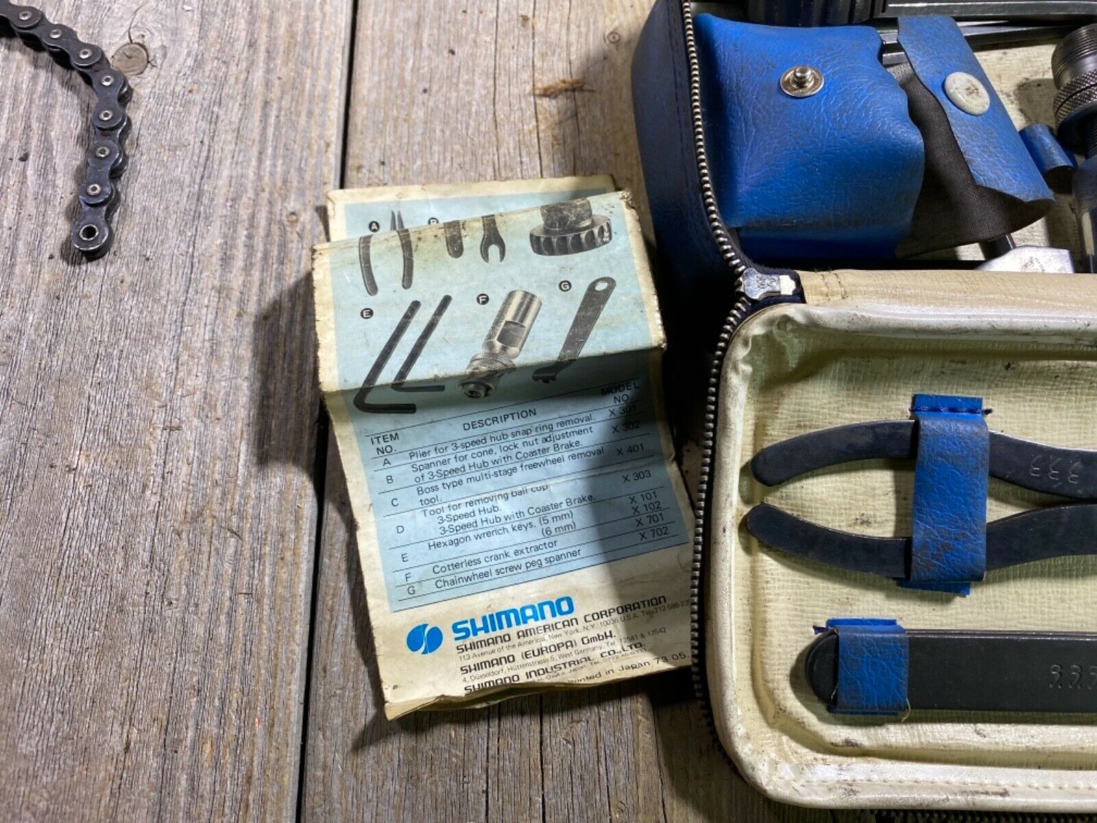 VINTAGE BIKE BICYCLE SHIMANO TOOL BAG TOOL POUCH MADE IN JAPAN INCOMPLETE - Fresh Stock Dated December 2025