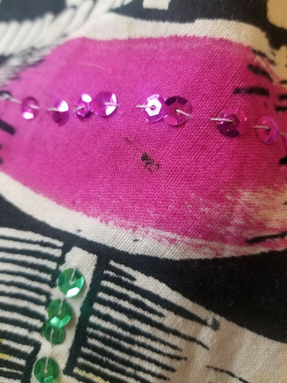 Vintage Mexican Full Circle Skirt Hand Painted Floral With Sequins Rockabilly - Fresh Stock Dated December 2025