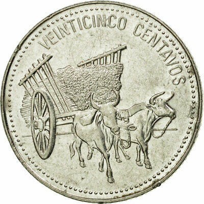 [#549061] Coin, Dominican Republic, 25 Centavos, 1990, EF(40-45), Nickel Clad - Fresh Stock Dated December 2025