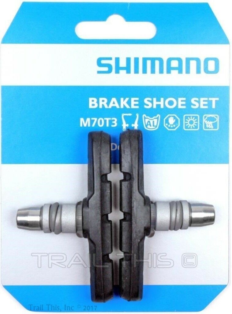 Shimano M70T3 MTB/Road Bike Linear Pull V-Type Brake Pads / Shoe Set LX Deore - Fresh Stock Dated February 2026
