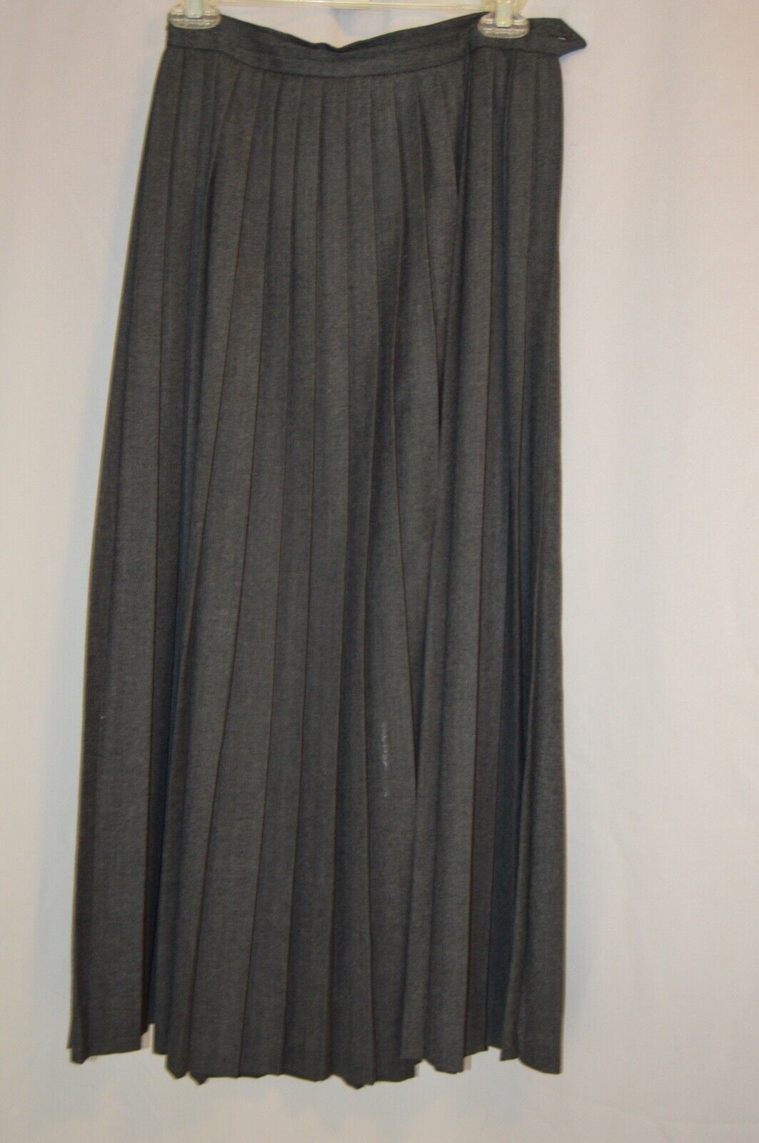 Vtg. Ralph Lauren 100% WOOL PLEATED GRAY SKIRT SIZE 8 LOT CL - Fresh Stock Dated March 2026