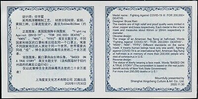 China 2020 One World One Fight Fighting Against Virus Copper Medal COA - Fresh Stock Dated February 2026