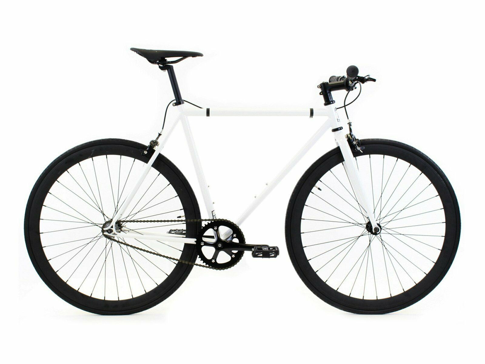 Golden Cycles Fixed Gear Single Speed Bike Bicycle Shocker White Black 63 CM - Fresh Stock Dated February 2026