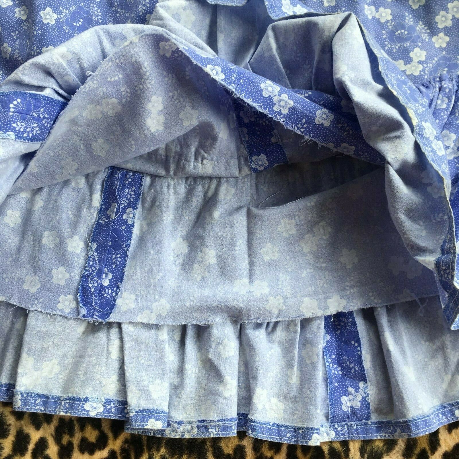 JAEGER LONDON 1960s BOHO PRAIRIE LONG FULL SKIRT~PURPLE & WHITE FLORAL LIBERTY~S - Fresh Stock Dated February 2026