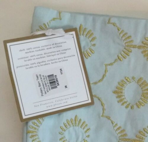 1 NEW Pottery Barn Teen Dorm Metallic Embroidered Pillow Cover 12x16