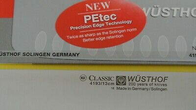 WUSTHOF new  5 inch nakiri KNIFE  new PEtec #4193/13cm solingen Germany - Fresh Stock Dated December 2025