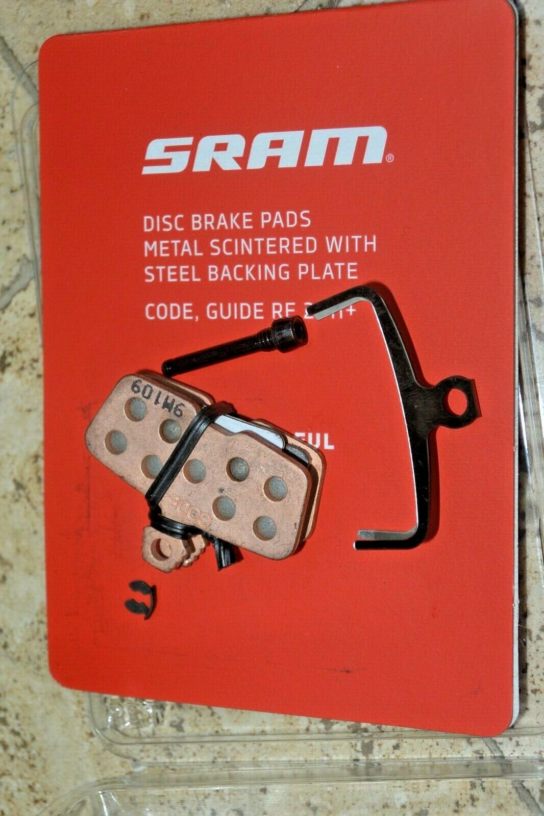 SRAM Disc Brake Pads - Sintered Compound, Steel Backed, Powerful, For Code 2011+ - Fresh Stock Dated February 2026