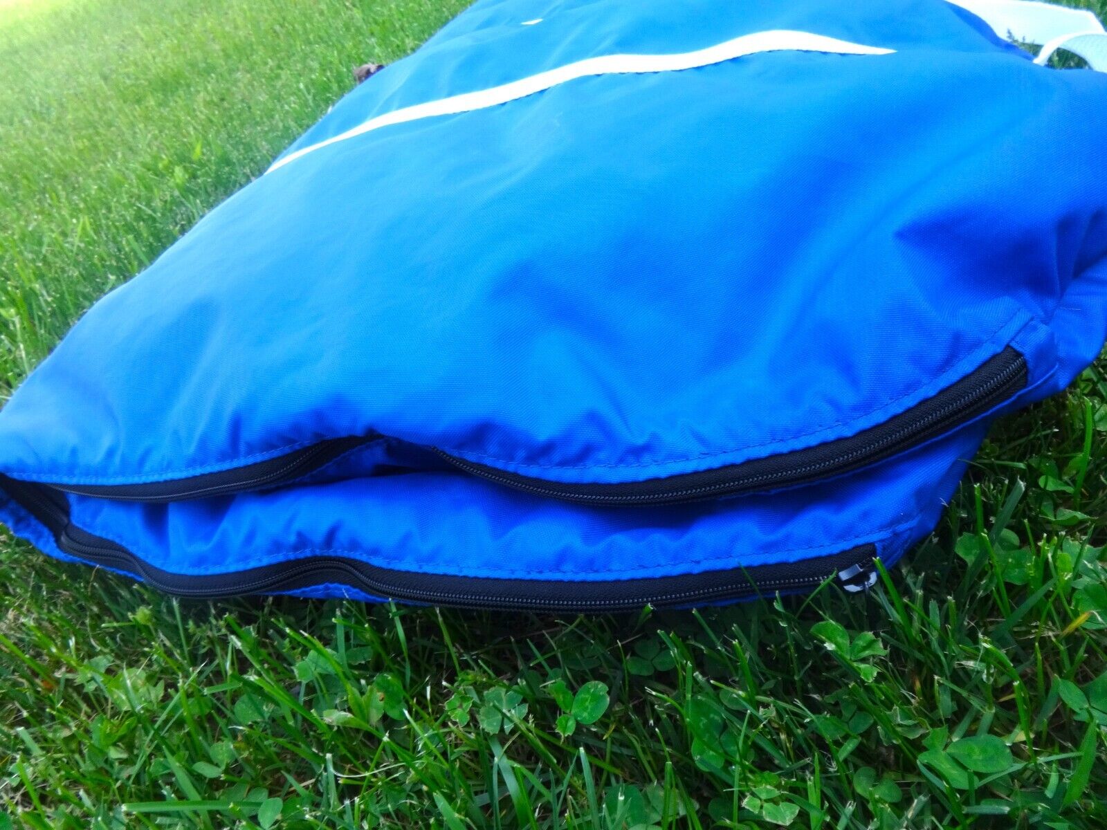 DOVER English Saddle Carrier / Cover - BLUE, White - Soft Fleece/Handles -GREAT - Fresh Stock Dated December 2025