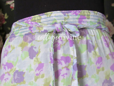 Lavender & Spring Green Roses Vtg Laura Ashley Tiered Prairie Skirt, Cotton - Fresh Stock Dated February 2026