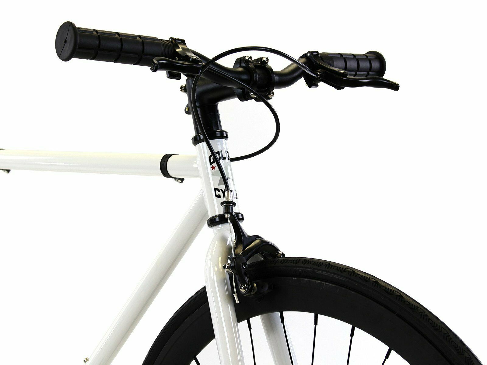 Golden Cycles Fixed Gear Single Speed Bike Bicycle Shocker White Black 63 CM - Fresh Stock Dated February 2026