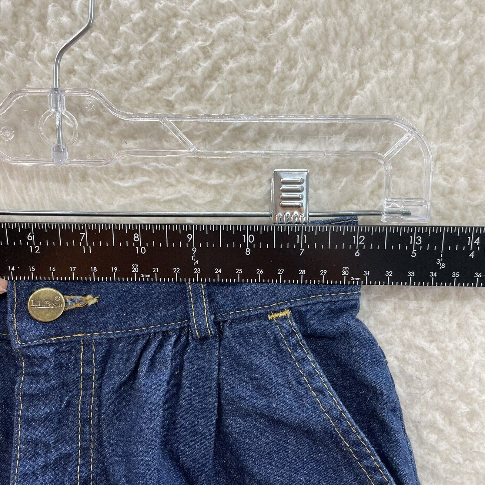 90s Vintage LL Bean Dark Wash Denim Midi Skirt Womens 00 0 23 24 XXS XS - Fresh Stock Dated March 2026