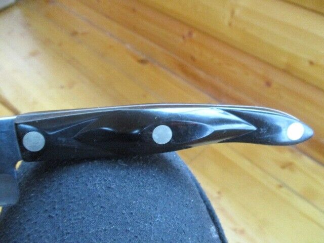 CUTCO French Chef Knife #1725 Brown Swirl Handle 9-1/4” 1989  Excellent shape - Fresh Stock Dated December 2025