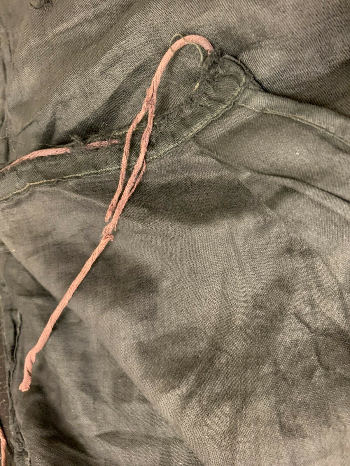 Original Black Polished Cotton Edwardian drawstring Petticoat in great shape! - Fresh Stock Dated February 2026