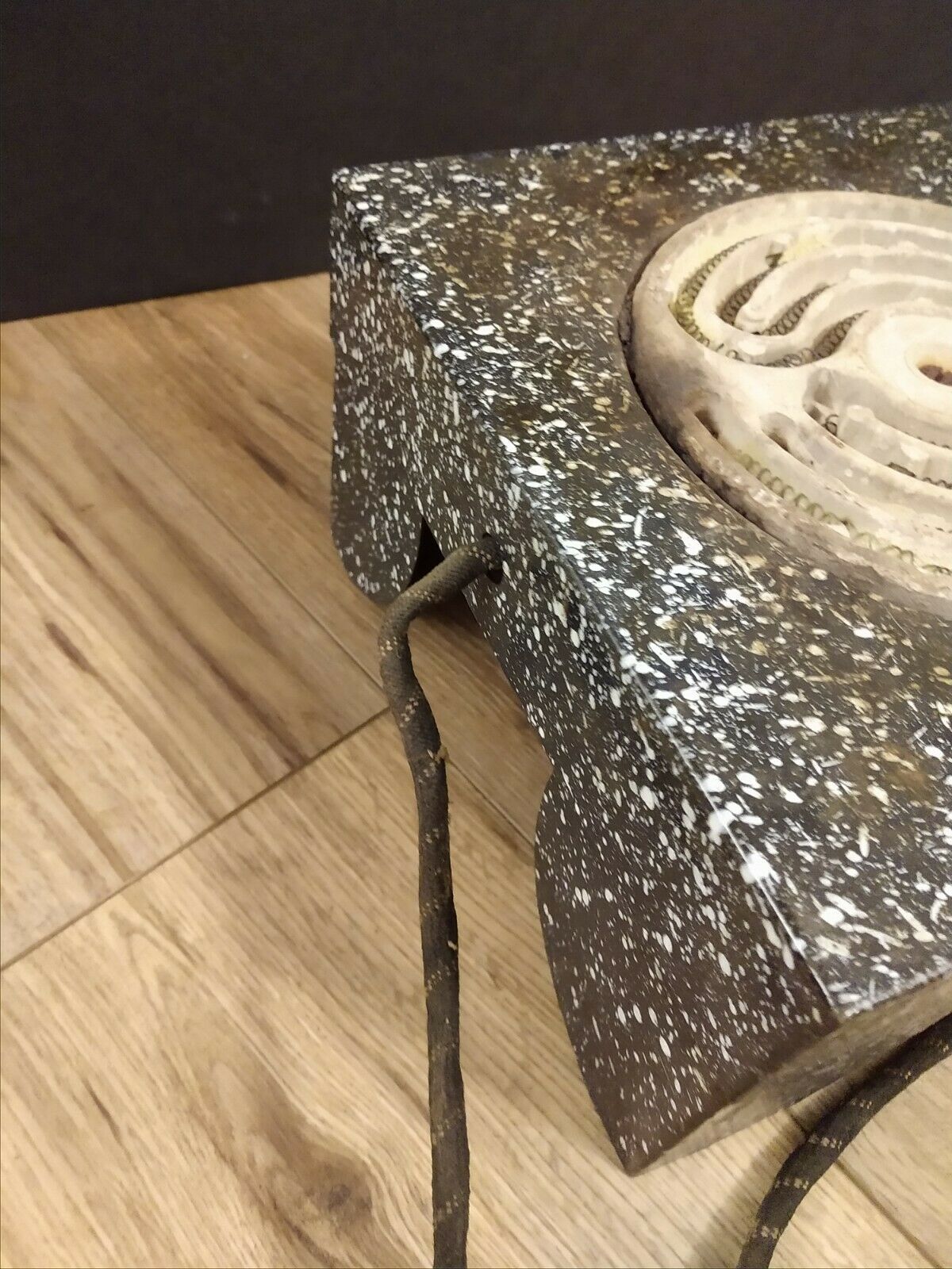 antique electric hot plate / cook top / burner / black speckled finish - Fresh Stock Dated December 2025