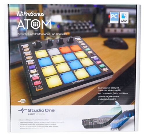 PRESONUS ATOM 16 Pad USB MIDI RGB DJ Controller+Software+Headphones+Mic+Cable - Fresh Stock Dated February 2026