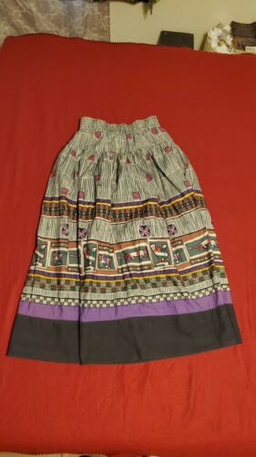 Vintage 90s Counterparts Cotton Peasant Skirt Cats Birds SZ S  Witchy Festival - Fresh Stock Dated February 2026