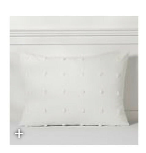 Pottery Barn Teen Tufted Dot standard sham Pillowcase Ivory New - Fresh Stock Dated December 2025
