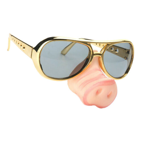 2pcs Fun Pig Nose Big Nose Gray Eyebrow Sunglasses Eye Glasses Party Costume - Fresh Stock Dated February 2026