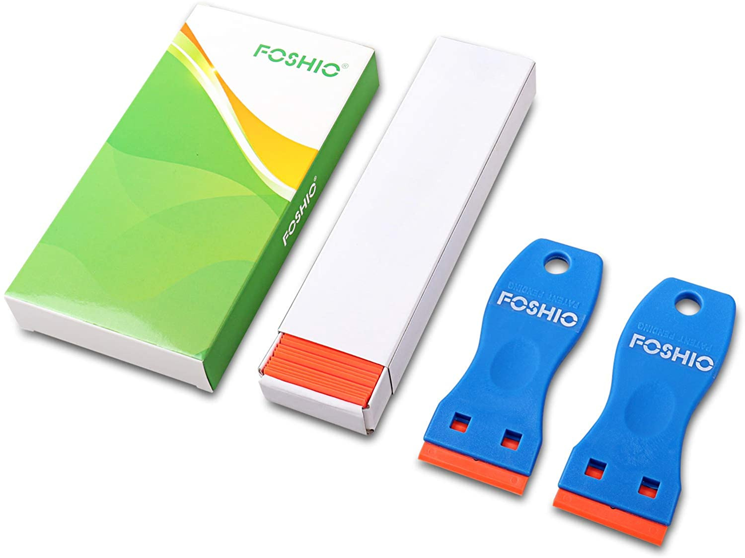 FOSHIO Plastic Razor Scraper Include 2PCS Scraper Tool, 100PCS Gasket Remover - Fresh Stock Dated February 2026