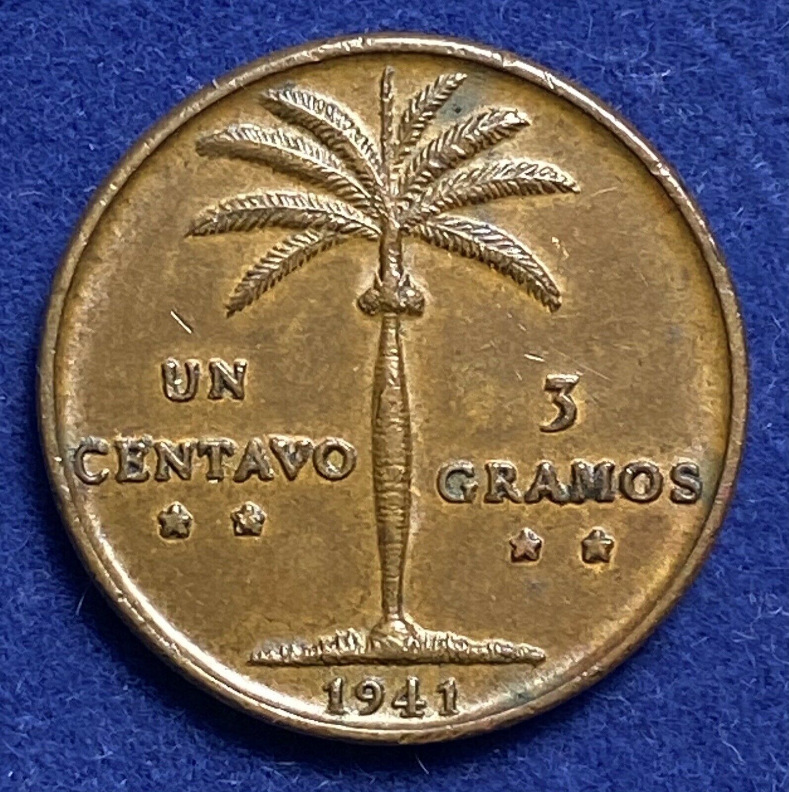 DOMINICAN REPUBLIC 1 Un centavo 1941 
