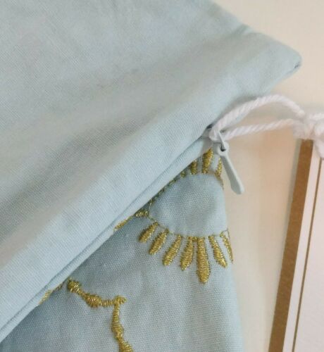 1 NEW Pottery Barn Teen Dorm Metallic Embroidered Pillow Cover 12x16