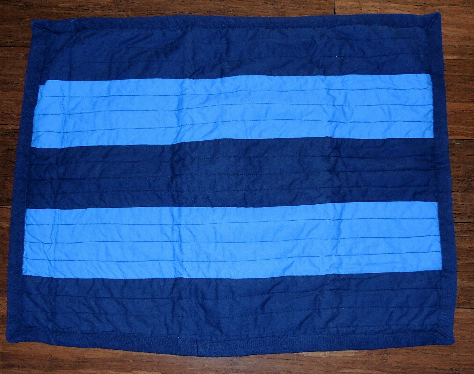 Pottery Barn Kids Blue Stripe Patchwork Pillow Sham 20