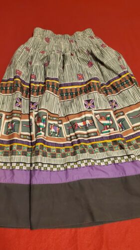 Vintage 90s Counterparts Cotton Peasant Skirt Cats Birds SZ S  Witchy Festival - Fresh Stock Dated February 2026