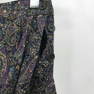Giorgio Sant' Angelo Vintage Skirt 6 Pleated Midi Paisley Pockets Rayon Purple - Fresh Stock Dated March 2026