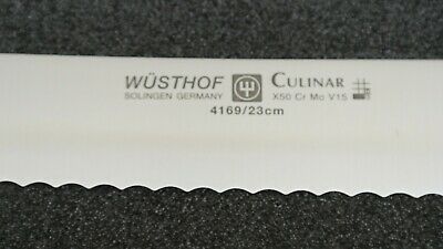 WUSTHOF NEW CULINAR bread KNIFE #4169/23cm  solingen germany - Fresh Stock Dated December 2025