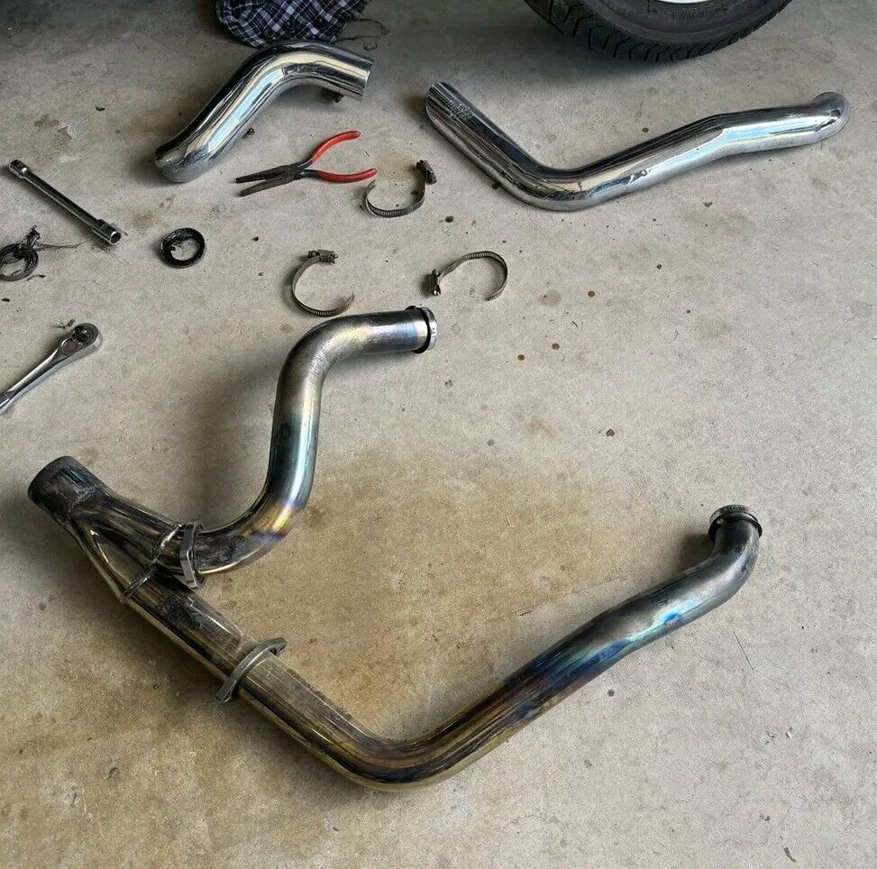 Vance & Hines Header/Heat Shields/Clamps 1997 Harley-Davidson Dyna Lowrider FXDL - Fresh Stock Dated February 2026
