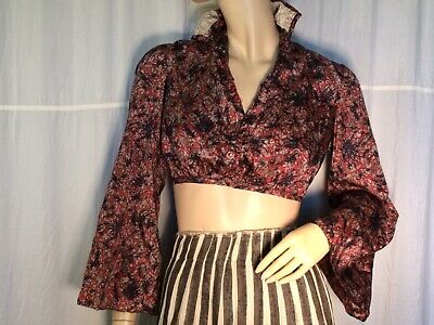 Vintage striped Cotton walking Skirt 1910’s Edwardian antique Steampunk M/L zig - Fresh Stock Dated December 2025