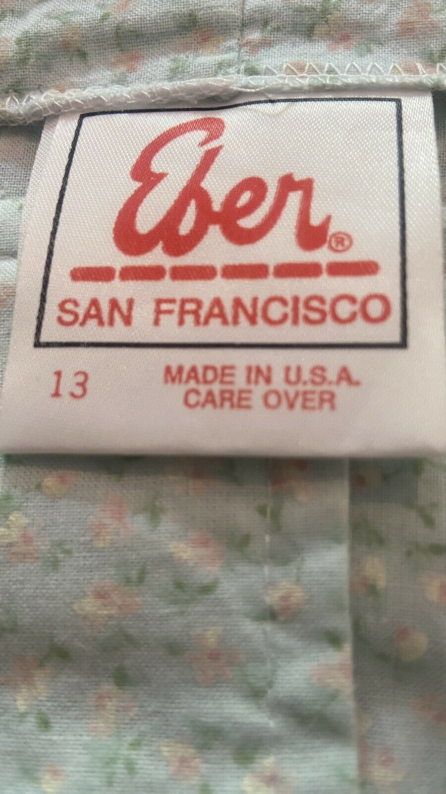 Vintage Floral Prairie Boho Midi Yoke Skirt Size 13 Eber Of San Francisco EUC - Fresh Stock Dated December 2025