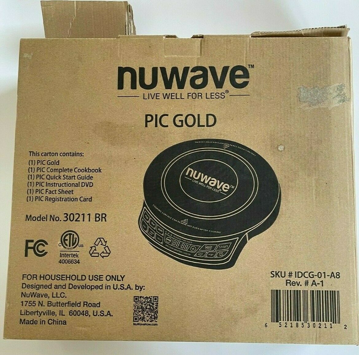 Nuwave 30211 BR PIC Gold Portable Precision Induction Cooktop - Fresh Stock Dated December 2025