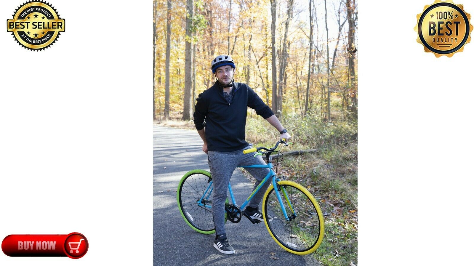 Kent 700C Men's Ridgeland Hybrid Bike, Blue/Green Fast Free Shipping New Arrival - Fresh Stock Dated February 2026