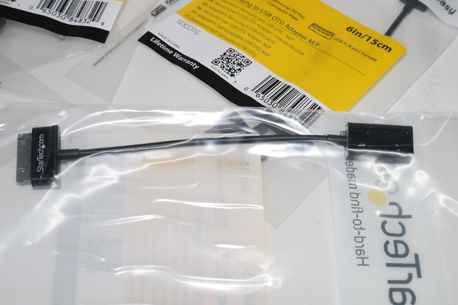 LOT OF 5 NEW STARTECH SDCOTG SAMSUNG GALAXY TAB TO USB OTG ADAPTER CABLE TABLET - Fresh Stock Dated February 2026