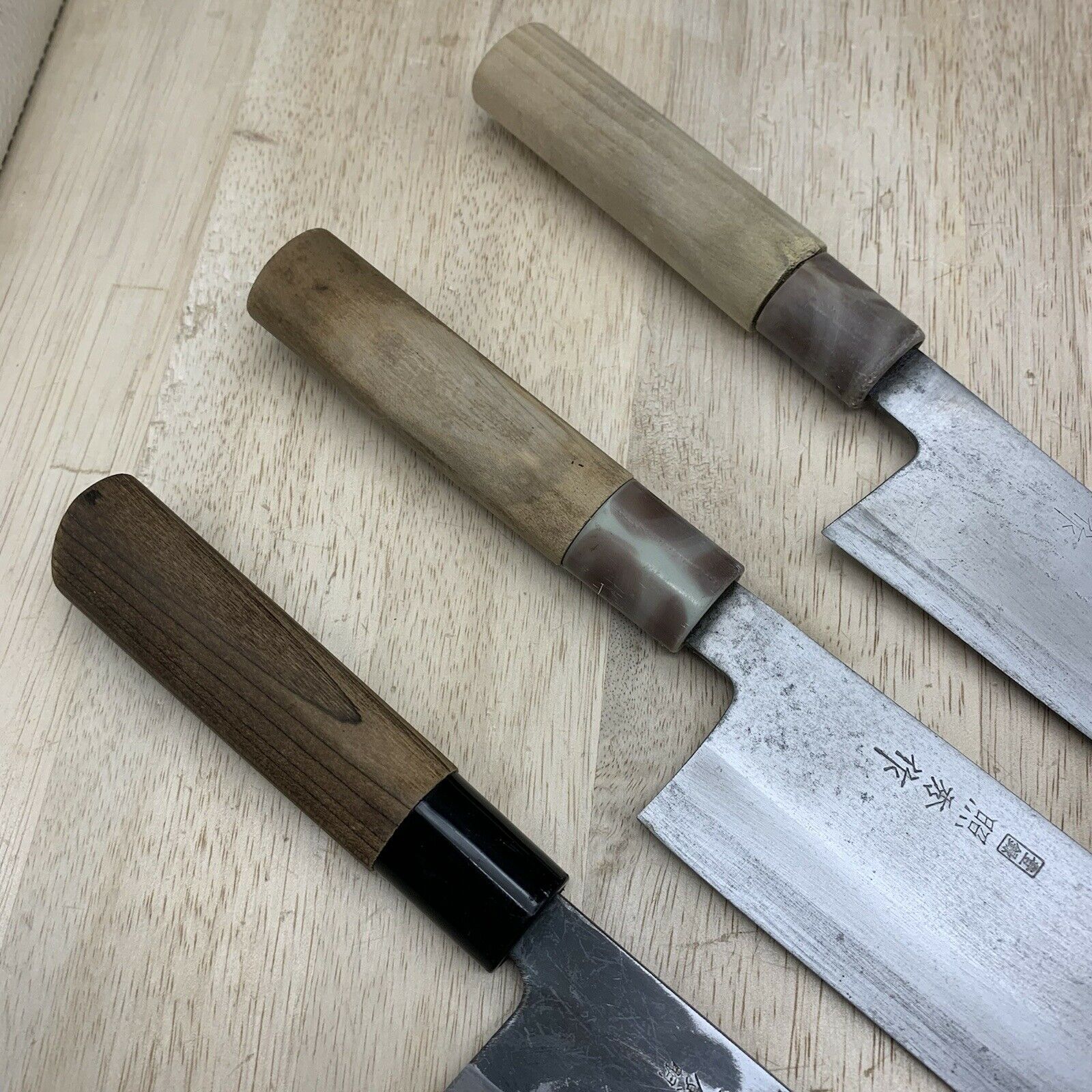 Damaged Lot of three Japanese Chef's Kitchen Knives  From Japan ST498 - Fresh Stock Dated December 2025
