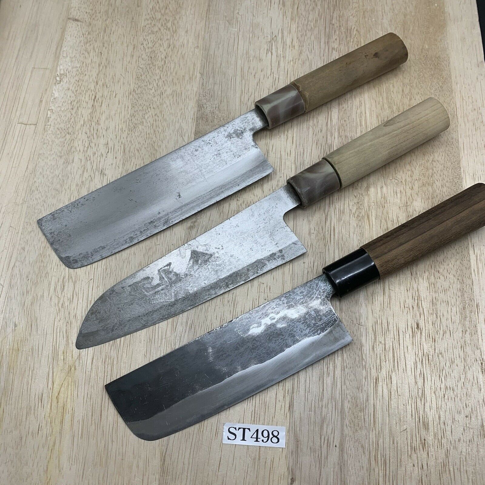 Damaged Lot of three Japanese Chef's Kitchen Knives  From Japan ST498 - Fresh Stock Dated December 2025
