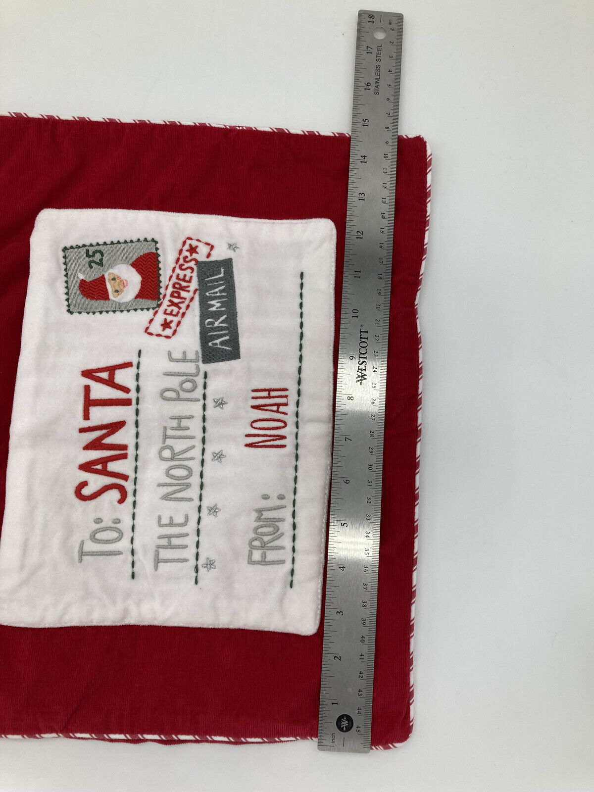 Pottery Barn Kids Letter to Santa Sham NOAH mono 2021 - Fresh Stock Dated February 2026